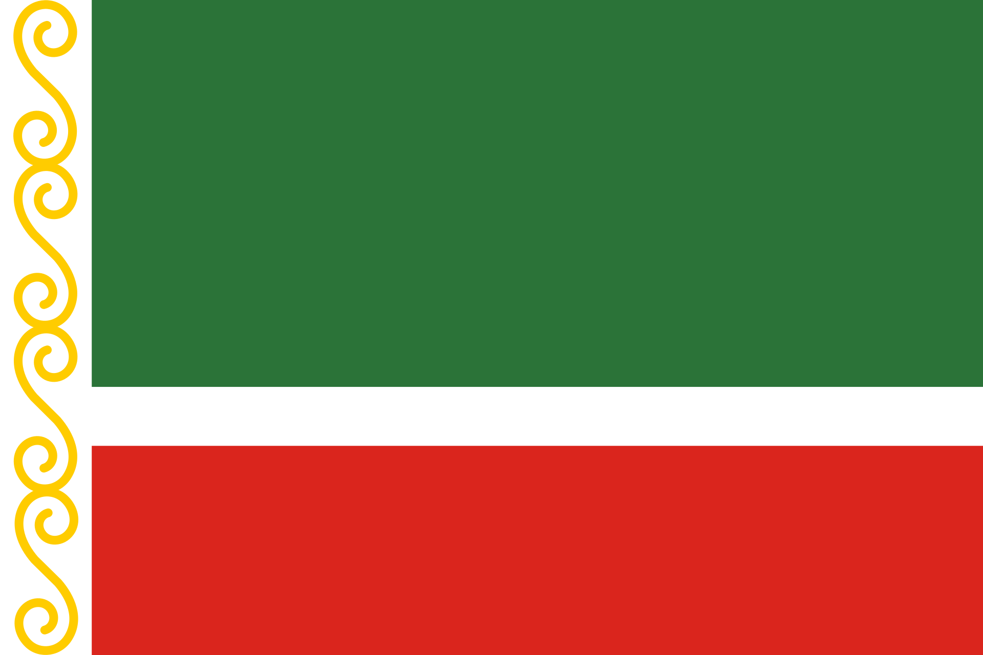 Флаг Чеченской Республики.